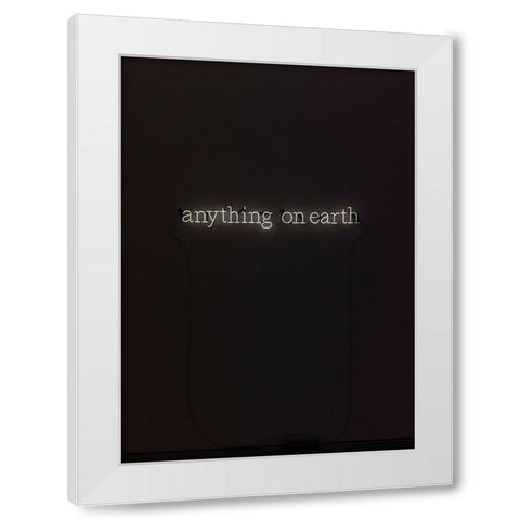 Anything White Modern Wood Framed Art Print by Design Fabrikken