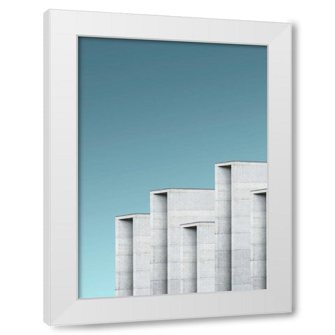 Architecture 2 White Modern Wood Framed Art Print by Design Fabrikken