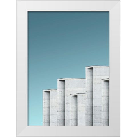 Architecture 2 White Modern Wood Framed Art Print by Design Fabrikken