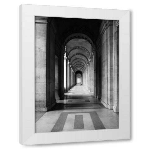 Architecture 5 White Modern Wood Framed Art Print by Design Fabrikken