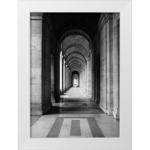 Architecture 5 White Modern Wood Framed Art Print by Design Fabrikken