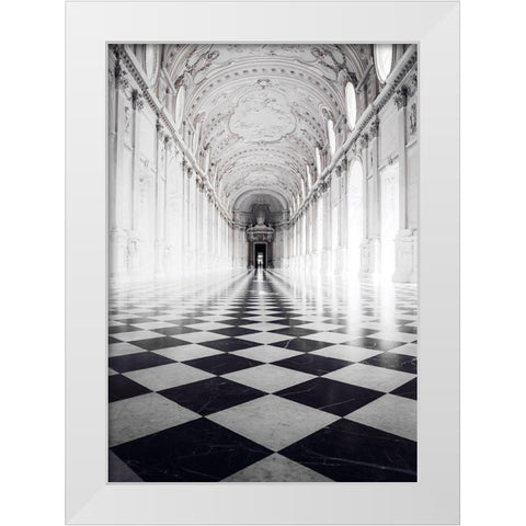Architecture 6 White Modern Wood Framed Art Print by Design Fabrikken