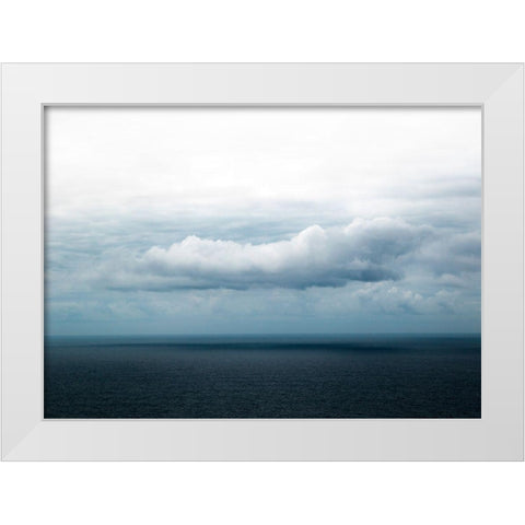 Bishop 3 White Modern Wood Framed Art Print by Design Fabrikken