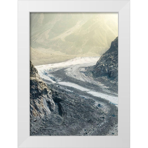 Bishop 11 White Modern Wood Framed Art Print by Design Fabrikken