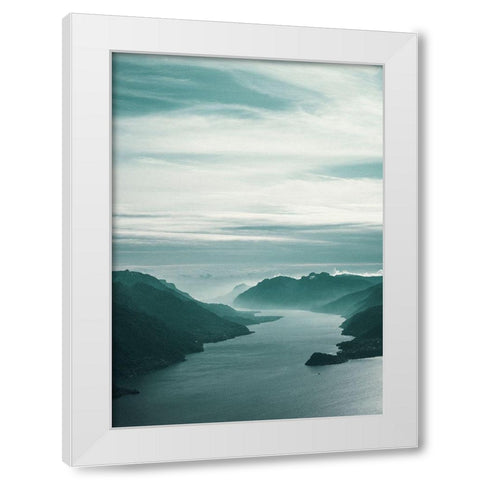 Bishop 12 White Modern Wood Framed Art Print by Design Fabrikken