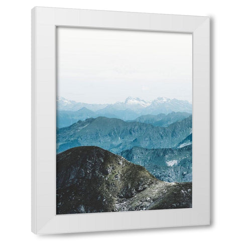 Bishop 15 White Modern Wood Framed Art Print by Design Fabrikken