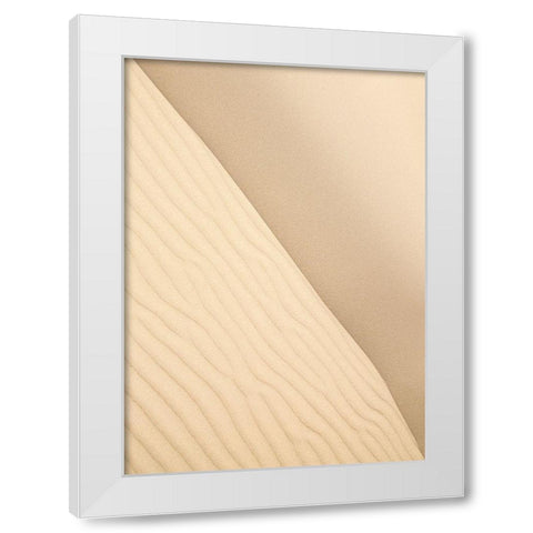 Sand 2 White Modern Wood Framed Art Print by Design Fabrikken