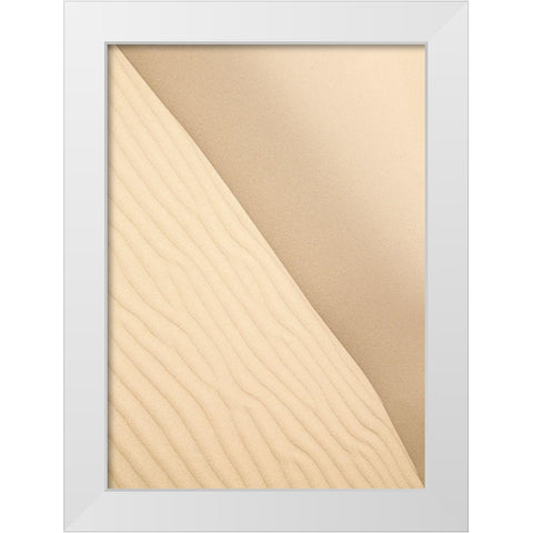 Sand 2 White Modern Wood Framed Art Print by Design Fabrikken