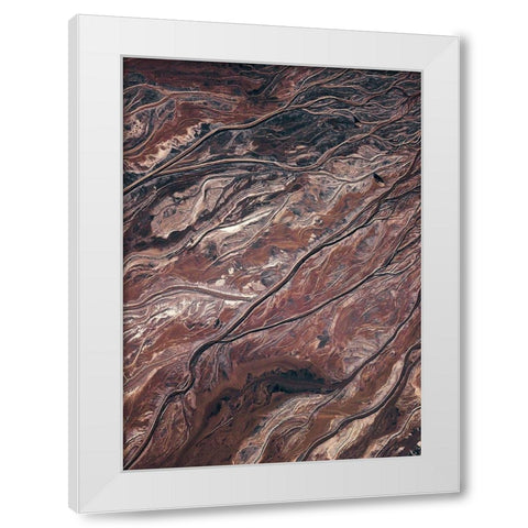 From Above 1 White Modern Wood Framed Art Print by Design Fabrikken