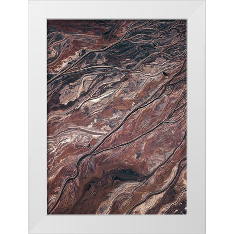 From Above 1 White Modern Wood Framed Art Print by Design Fabrikken