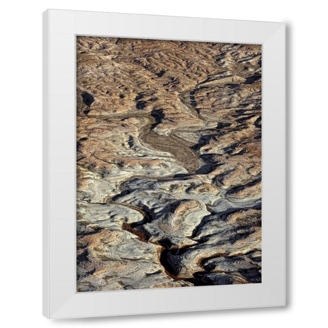 From Above 2 White Modern Wood Framed Art Print by Design Fabrikken