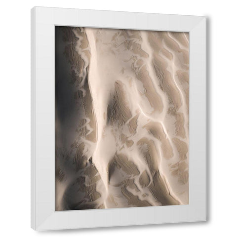 From Above 3 White Modern Wood Framed Art Print by Design Fabrikken