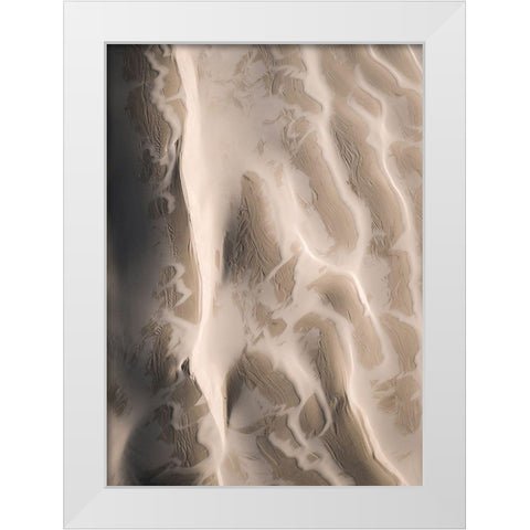 From Above 3 White Modern Wood Framed Art Print by Design Fabrikken