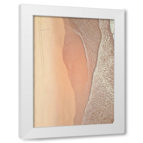 From Above 4 White Modern Wood Framed Art Print by Design Fabrikken