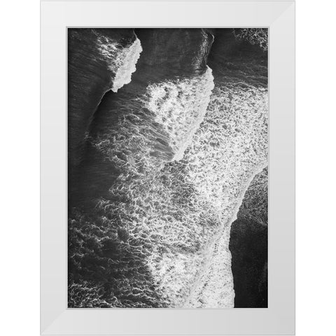 From Above 7 White Modern Wood Framed Art Print by Design Fabrikken