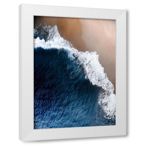 From Above 8 White Modern Wood Framed Art Print by Design Fabrikken