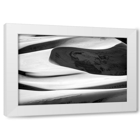 Desert 1 White Modern Wood Framed Art Print by Design Fabrikken