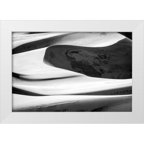 Desert 1 White Modern Wood Framed Art Print by Design Fabrikken
