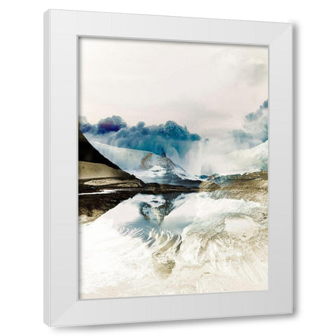 The Rising 2 White Modern Wood Framed Art Print by Design Fabrikken