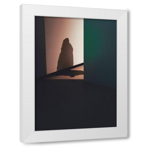 Room 3 White Modern Wood Framed Art Print by Design Fabrikken