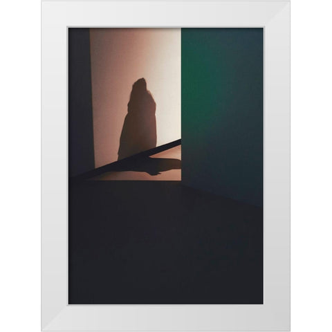 Room 3 White Modern Wood Framed Art Print by Design Fabrikken