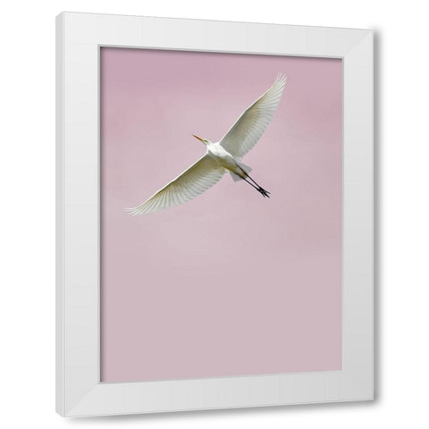 In the Sky 2 White Modern Wood Framed Art Print by Design Fabrikken