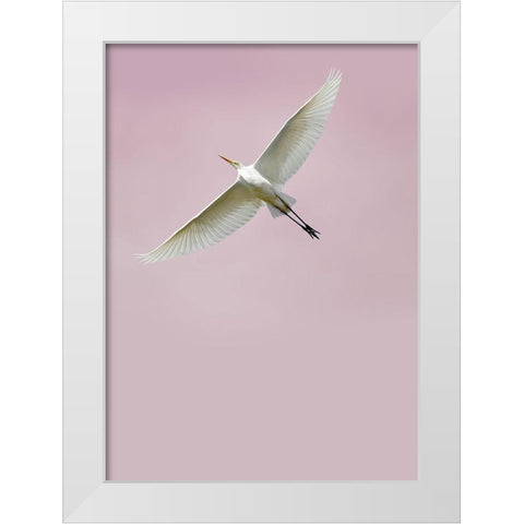 In the Sky 2 White Modern Wood Framed Art Print by Design Fabrikken