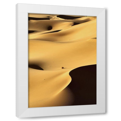 In the Dunes 1 White Modern Wood Framed Art Print by Design Fabrikken
