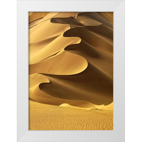 In the Dunes 2 White Modern Wood Framed Art Print by Design Fabrikken