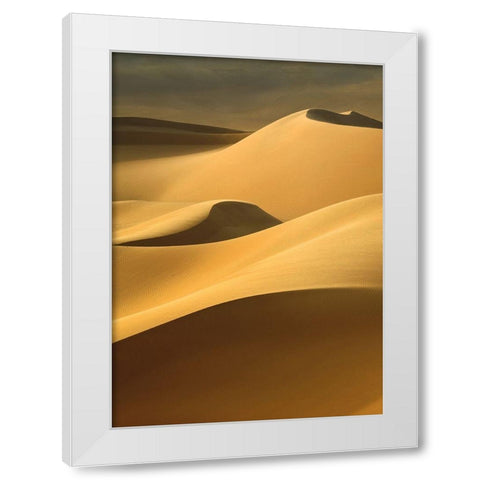 In the Dunes 3 White Modern Wood Framed Art Print by Design Fabrikken