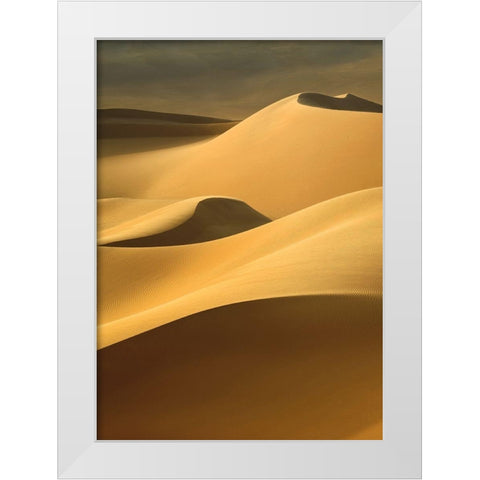 In the Dunes 3 White Modern Wood Framed Art Print by Design Fabrikken