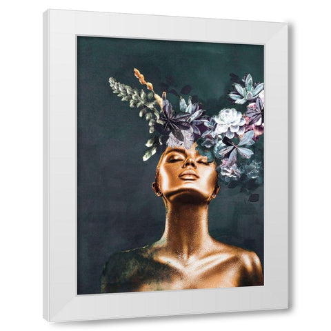 Gold Couture 2 White Modern Wood Framed Art Print by Design Fabrikken