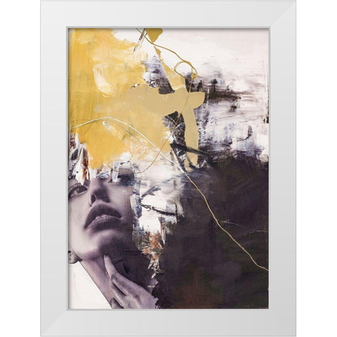 Yellow Era 2 White Modern Wood Framed Art Print by Design Fabrikken