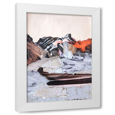 New Era 1 White Modern Wood Framed Art Print by Design Fabrikken