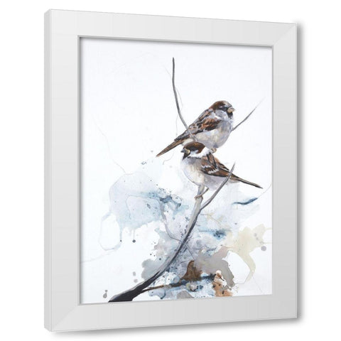 Curiosity 1 White Modern Wood Framed Art Print by Design Fabrikken