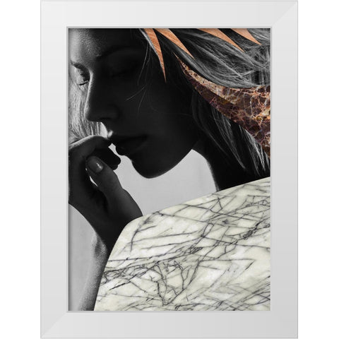 Phase Two White Modern Wood Framed Art Print by Design Fabrikken