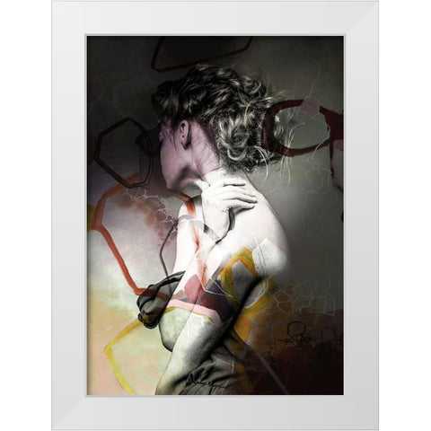 Studio 1 Colors White Modern Wood Framed Art Print by Design Fabrikken