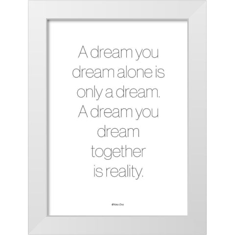A Dream White Modern Wood Framed Art Print by Design Fabrikken