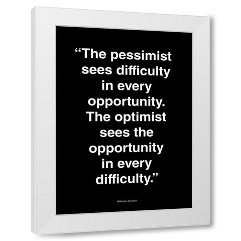 Opportunity White Modern Wood Framed Art Print by Design Fabrikken