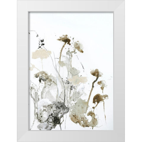 These Days 1 White Modern Wood Framed Art Print by Design Fabrikken