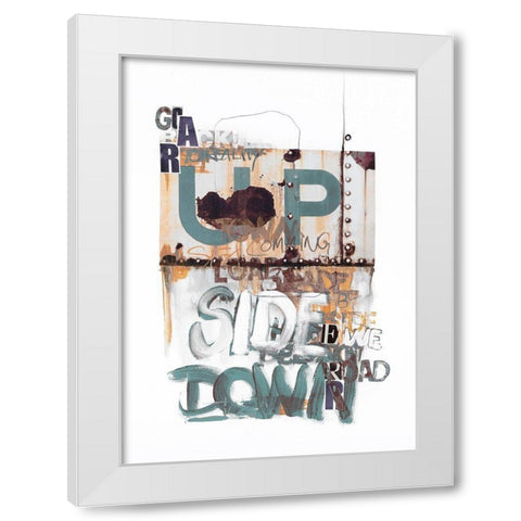 Up Side Down 2 White Modern Wood Framed Art Print by Design Fabrikken