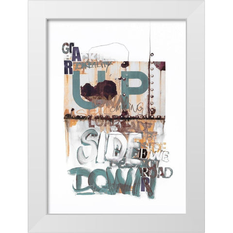 Up Side Down 2 White Modern Wood Framed Art Print by Design Fabrikken