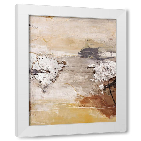 Silver Space White Modern Wood Framed Art Print by Design Fabrikken