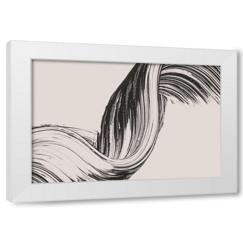 Brushed 2 White Modern Wood Framed Art Print by Design Fabrikken