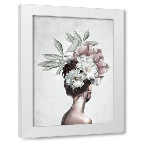 View Back White Modern Wood Framed Art Print by Design Fabrikken