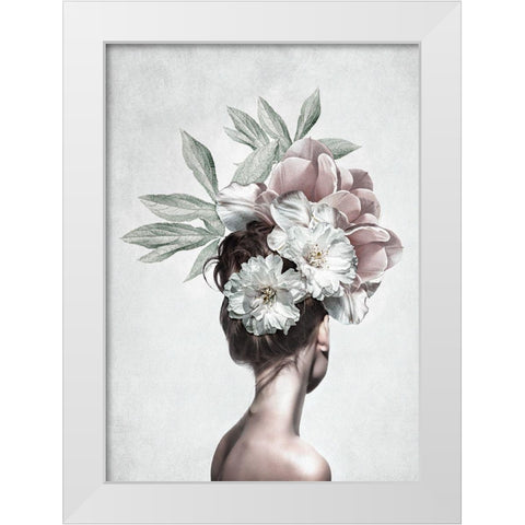 View Back White Modern Wood Framed Art Print by Design Fabrikken