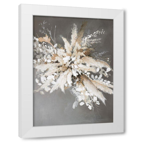 Light Leaves 1 White Modern Wood Framed Art Print by Design Fabrikken