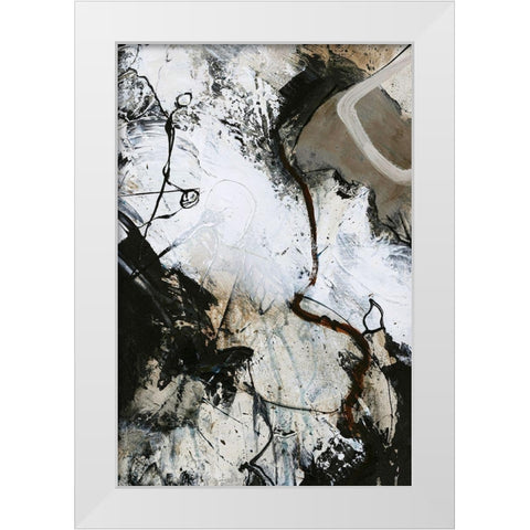 Black and White 3 White Modern Wood Framed Art Print by Design Fabrikken