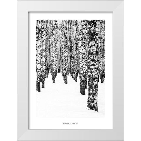 White Edition 2 White Modern Wood Framed Art Print by Design Fabrikken