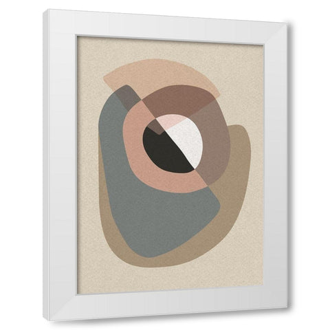 Workup 5 White Modern Wood Framed Art Print by Design Fabrikken